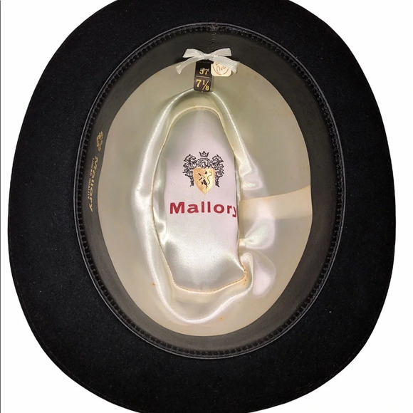 Mallory Torino Quality vintage black hat with feather - Picture 3 of 9